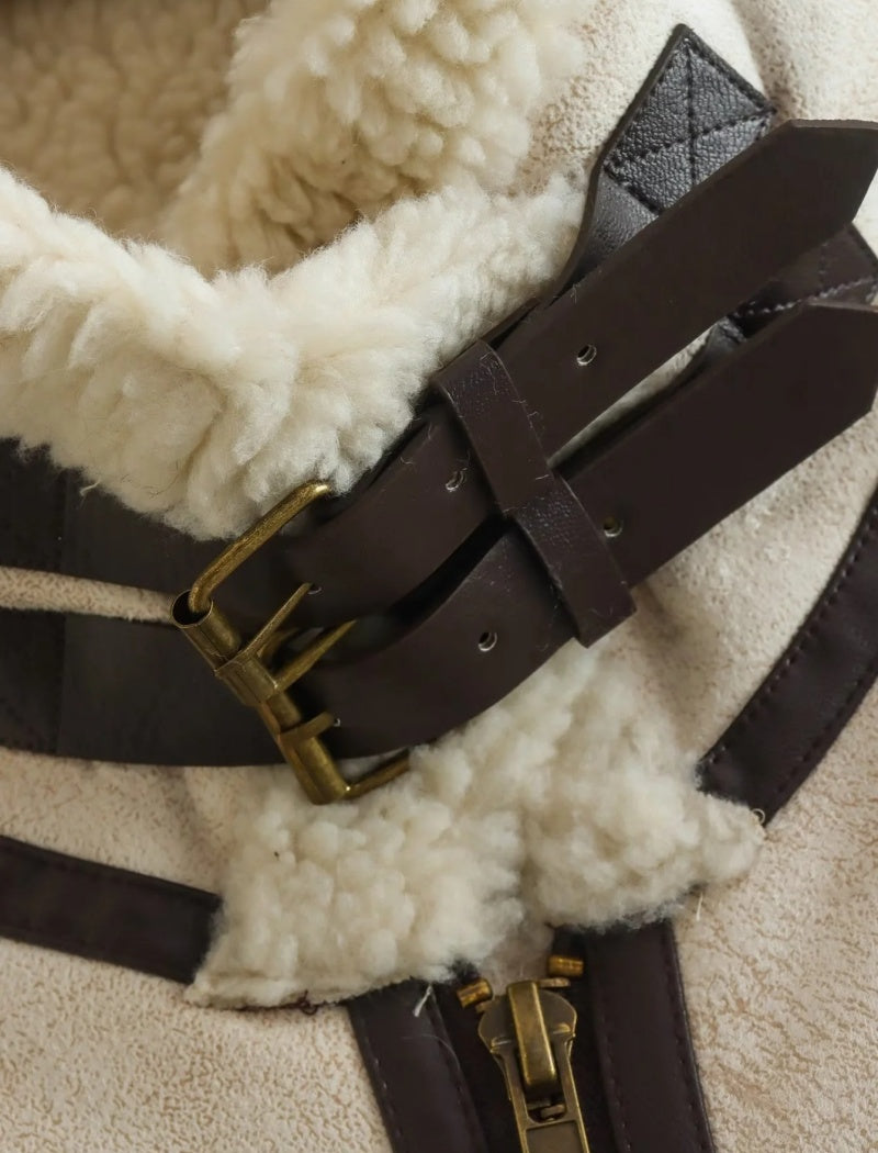 Faux Fur Quilted Sleeveless Vest