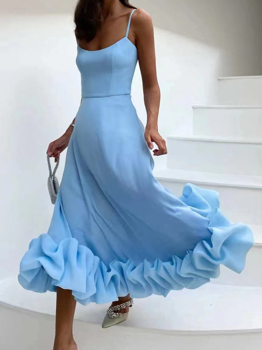 Cami Flared 3D Floral A-Line Dress