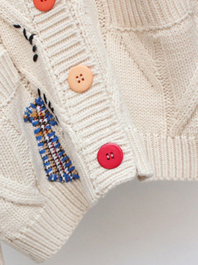 Colorblock Button-Front Cardigan