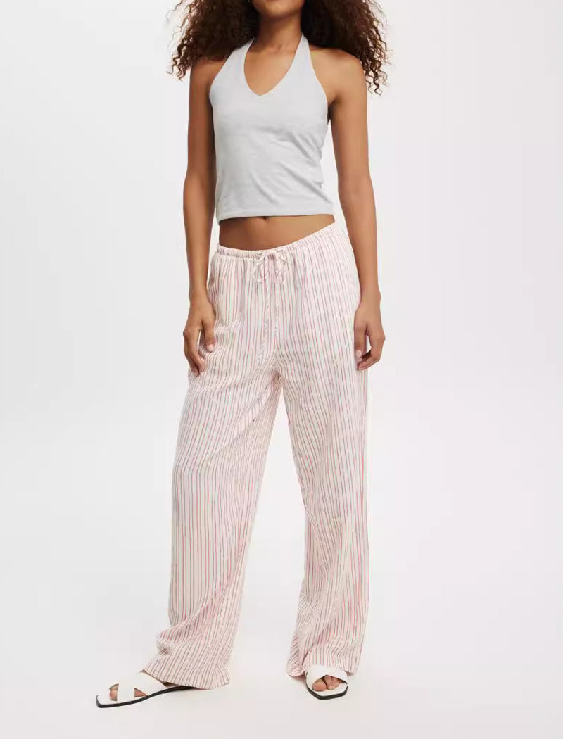 High-Waisted Graphic Wide-Leg Pants