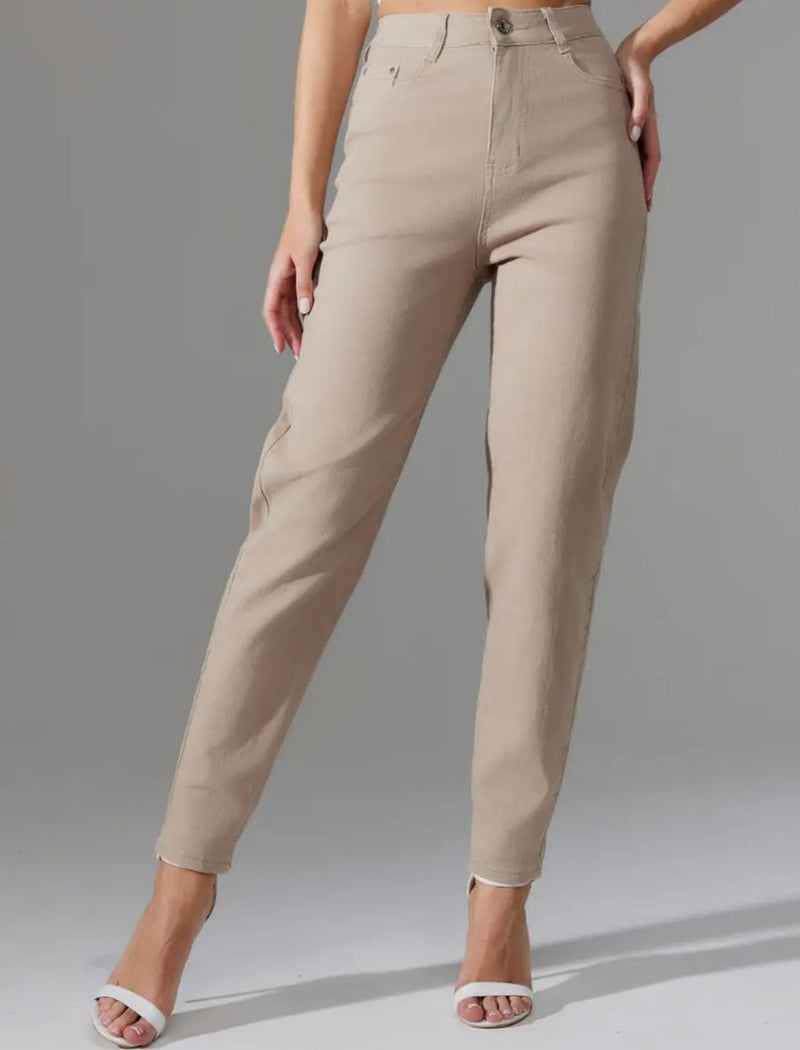 High-Rise Tapered Jeans