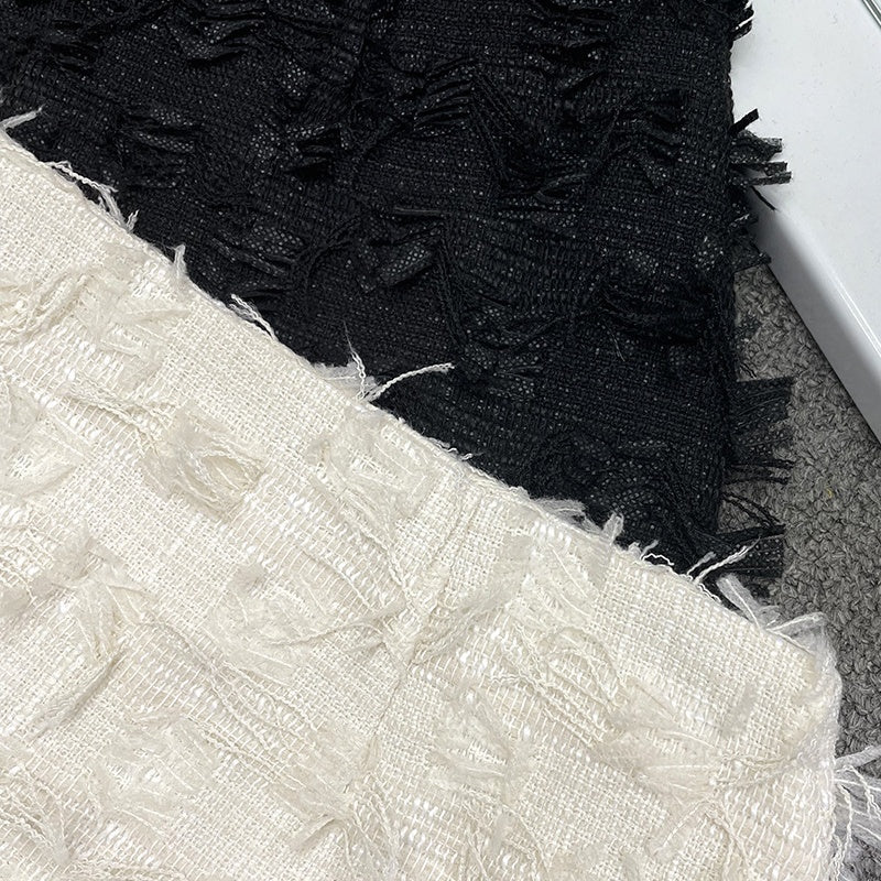 Frayed Tweed Mini Skirt