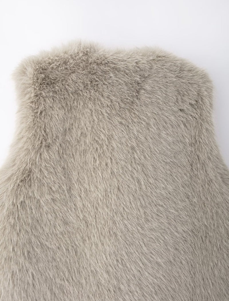 Faux Fur Sleeveless Vest