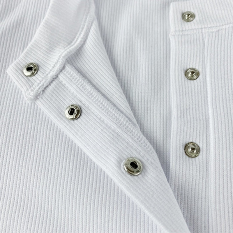 Long-Sleeve Henley Bodysuit