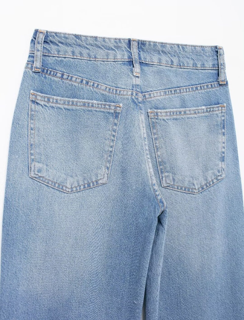 Star Studded Wide-Leg Jeans