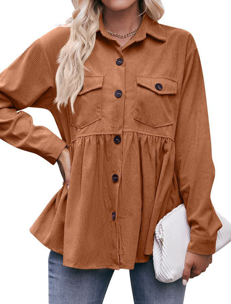 Button-Down Shirt with Flap Pockets