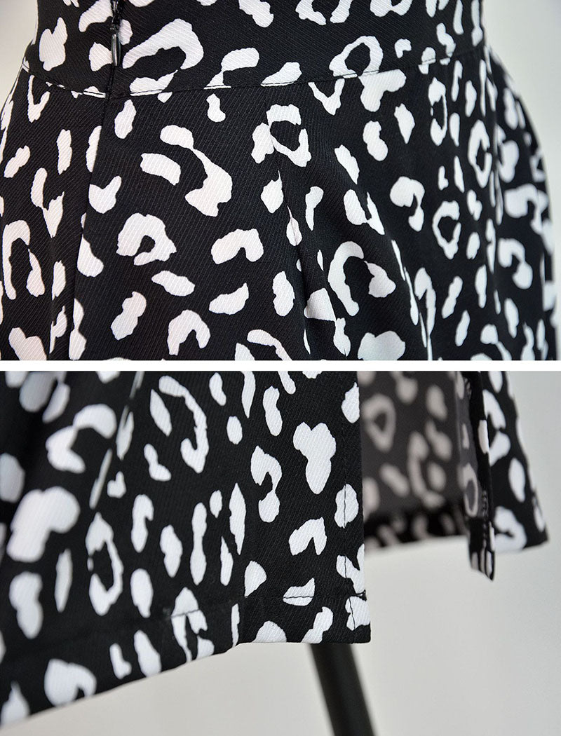 Animal Print Midi Skirt with Side Slit