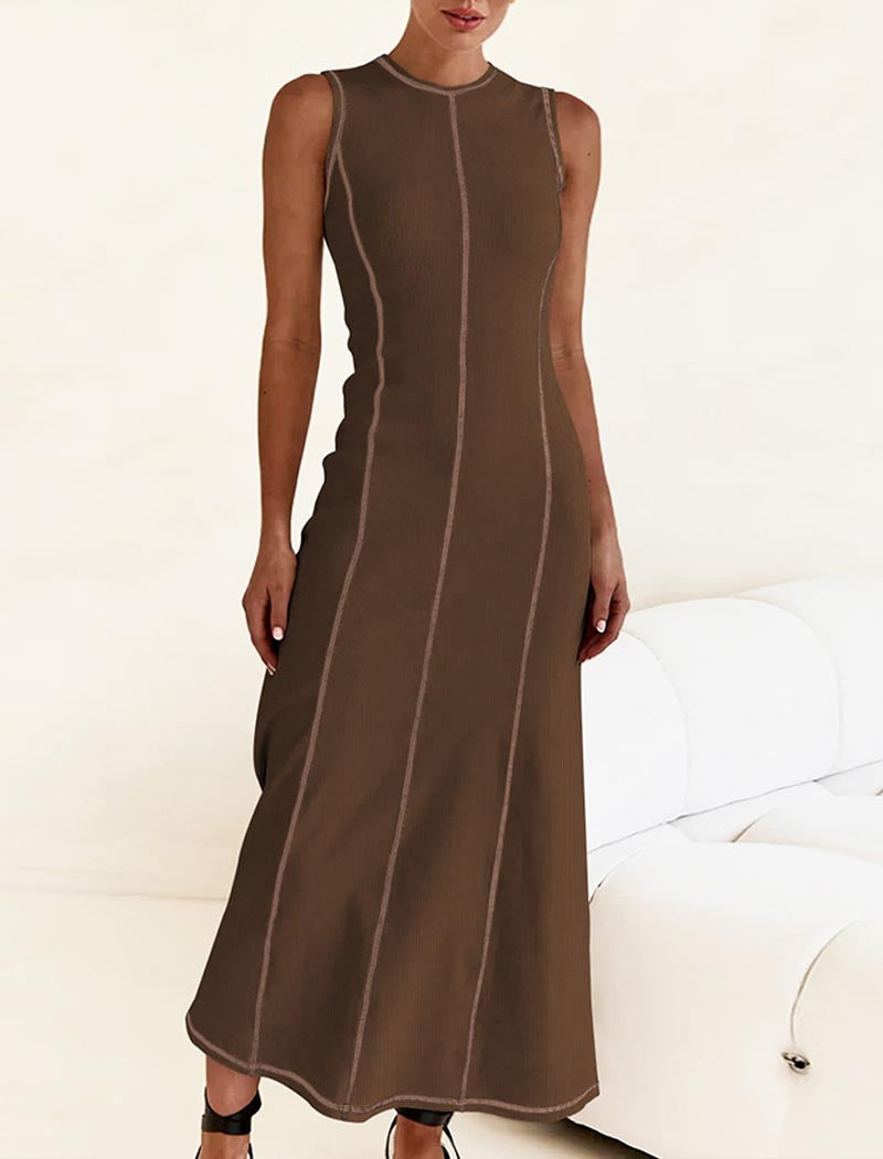 Sleeveless Fitted Midi Dress