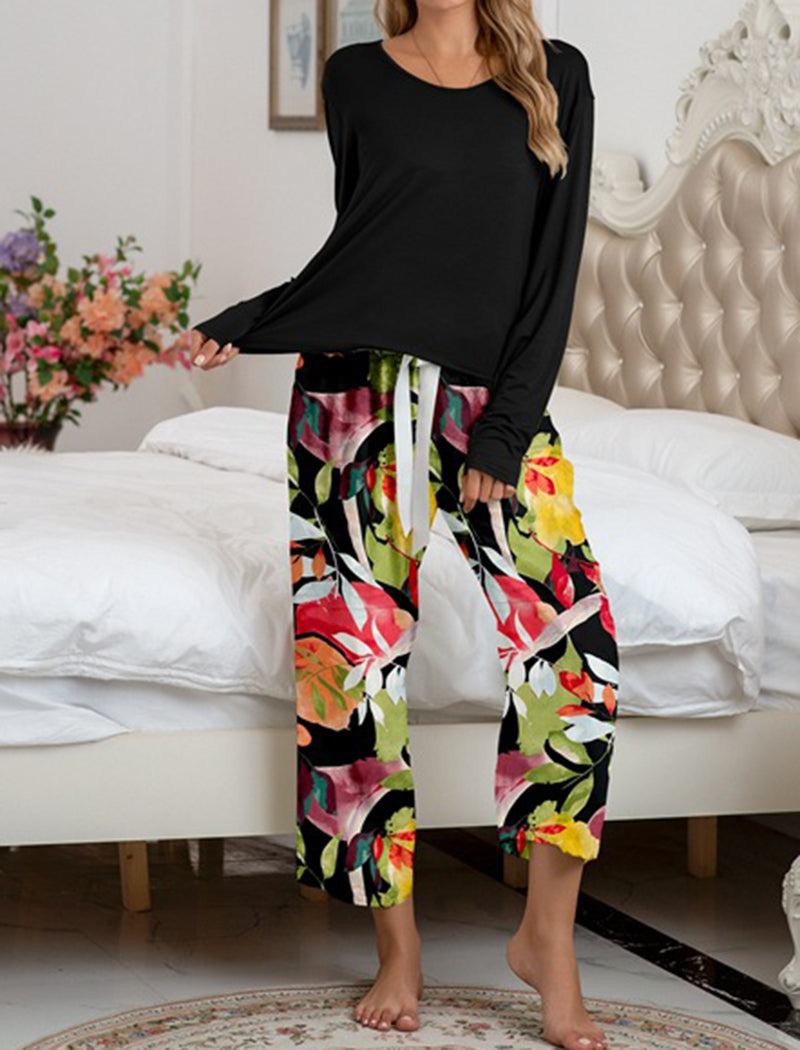 Crewneck Top and Bow Tie Pants Casual Set