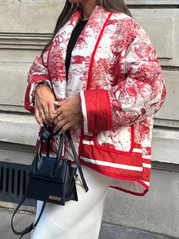 Graphic Quilted Coat