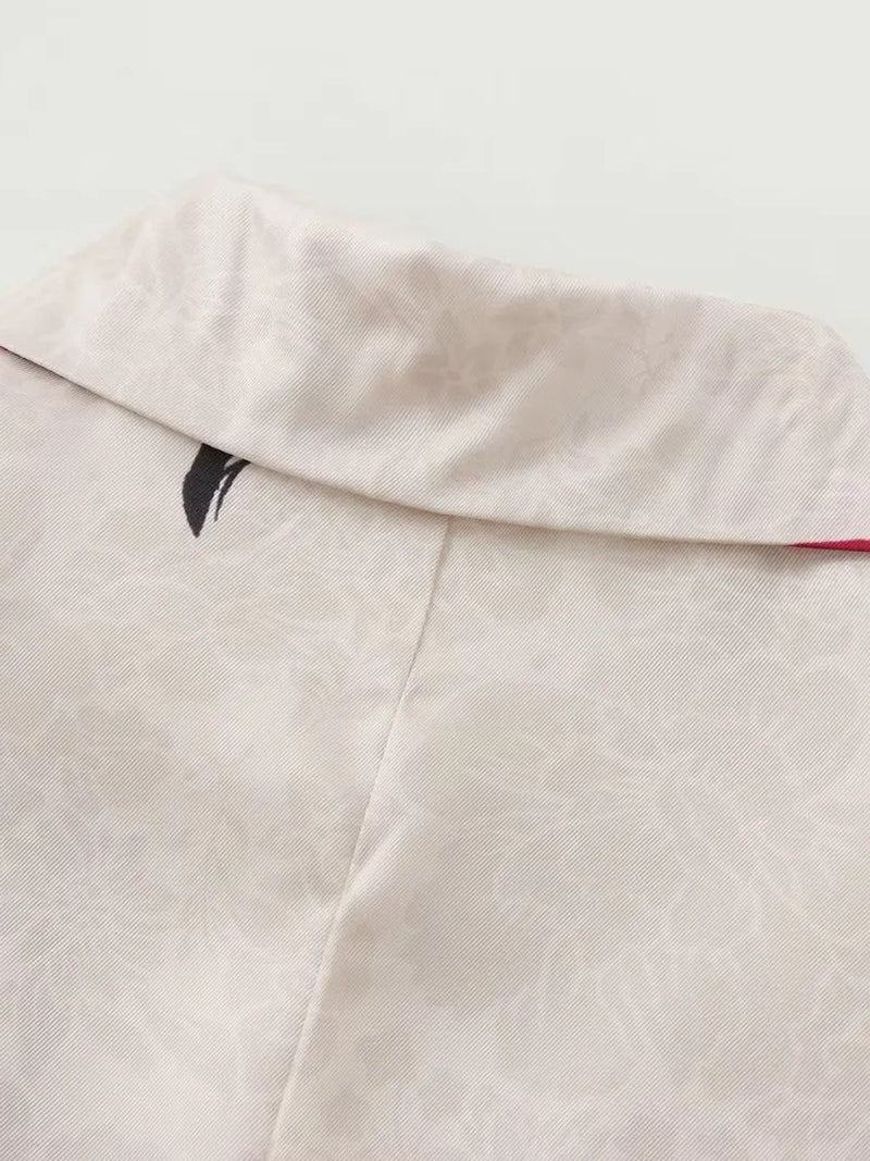 Floral Print Blazer and Pants Set