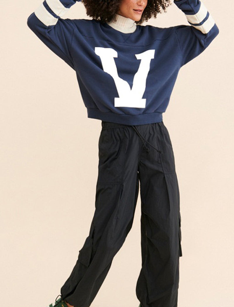 Oversized Varsity Graphic Top
