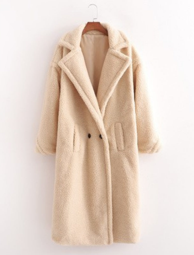Teddy Coat with Notched Lapels