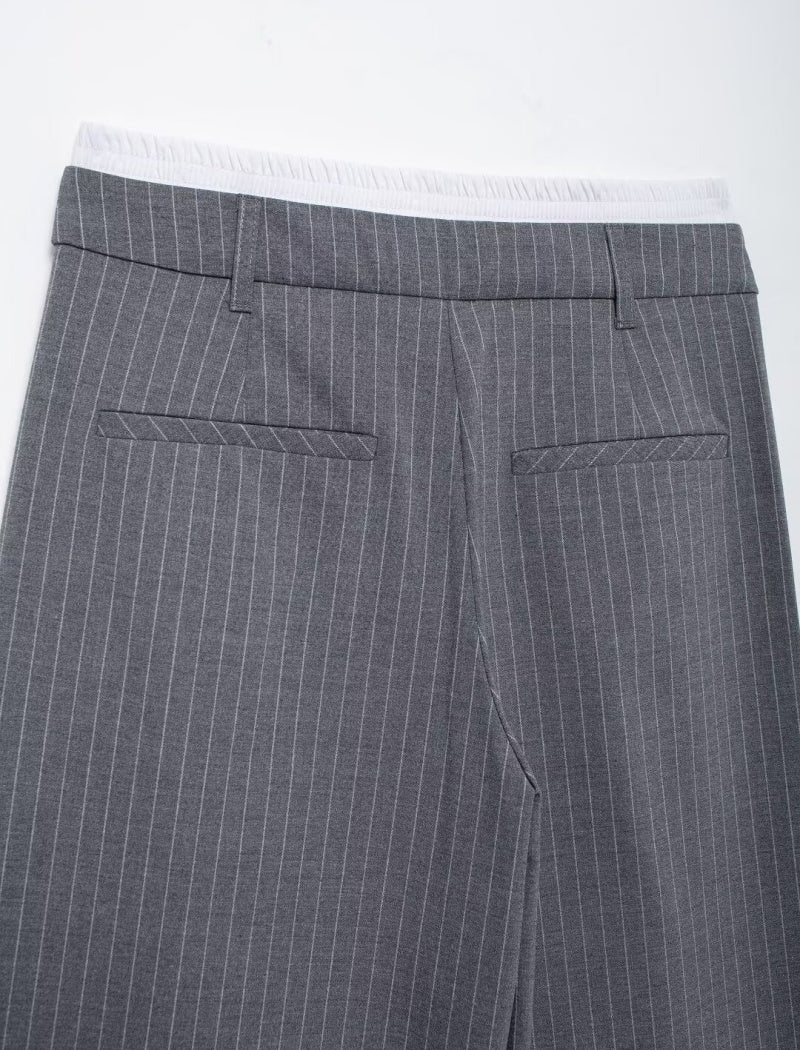 Side-Stripe Wide-Leg Pants