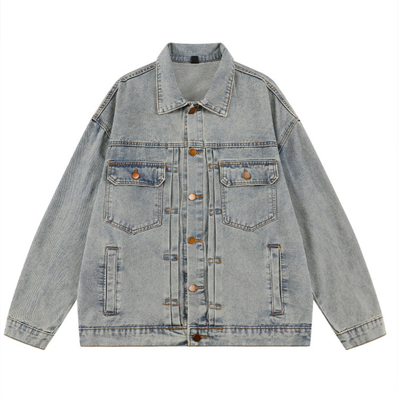 Oversized Button-Up Denim Jacket