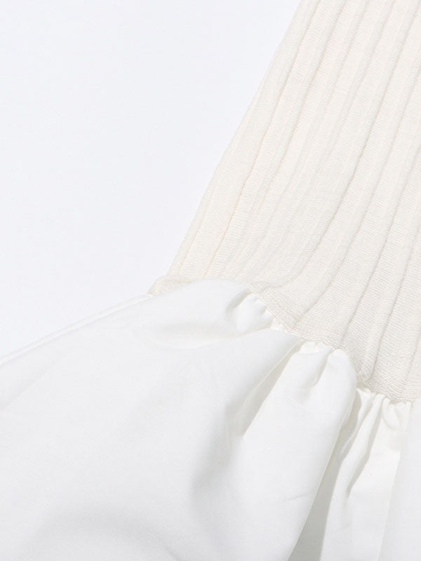 Pleated Flare Sleeve Mini Dress