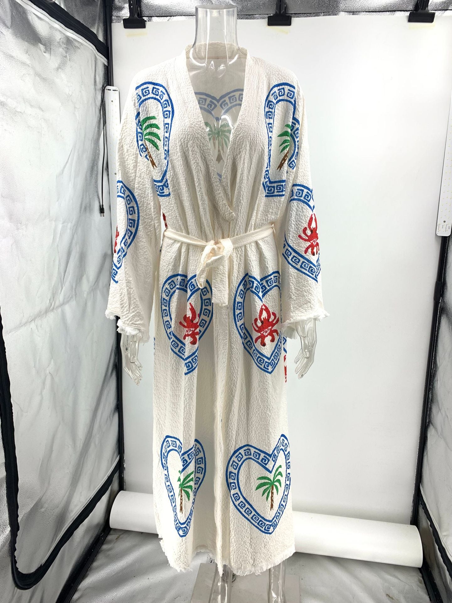 Graphic Belted Robe