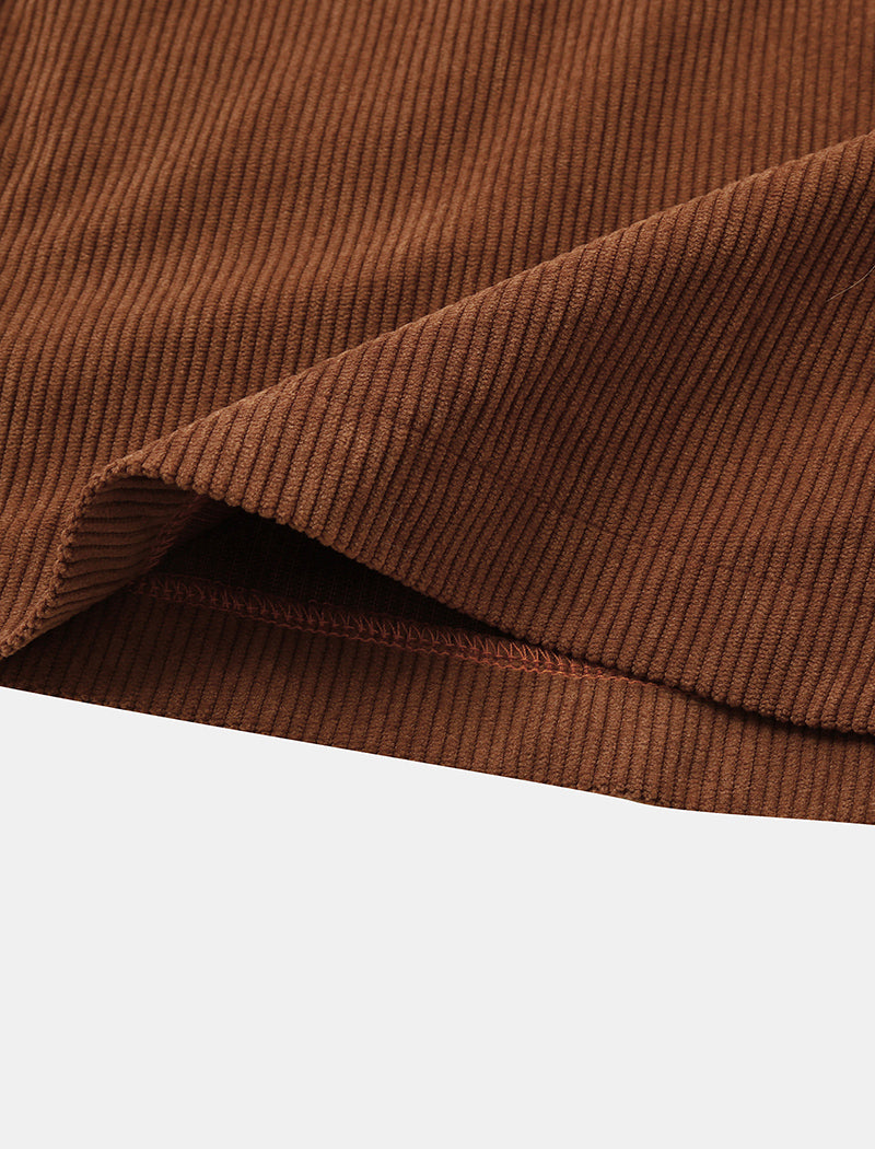 Corduroy Mini Skirt with Button Details