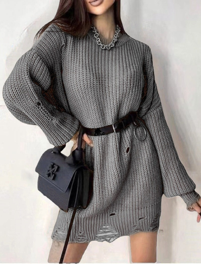 Distressed Oversized Sweater