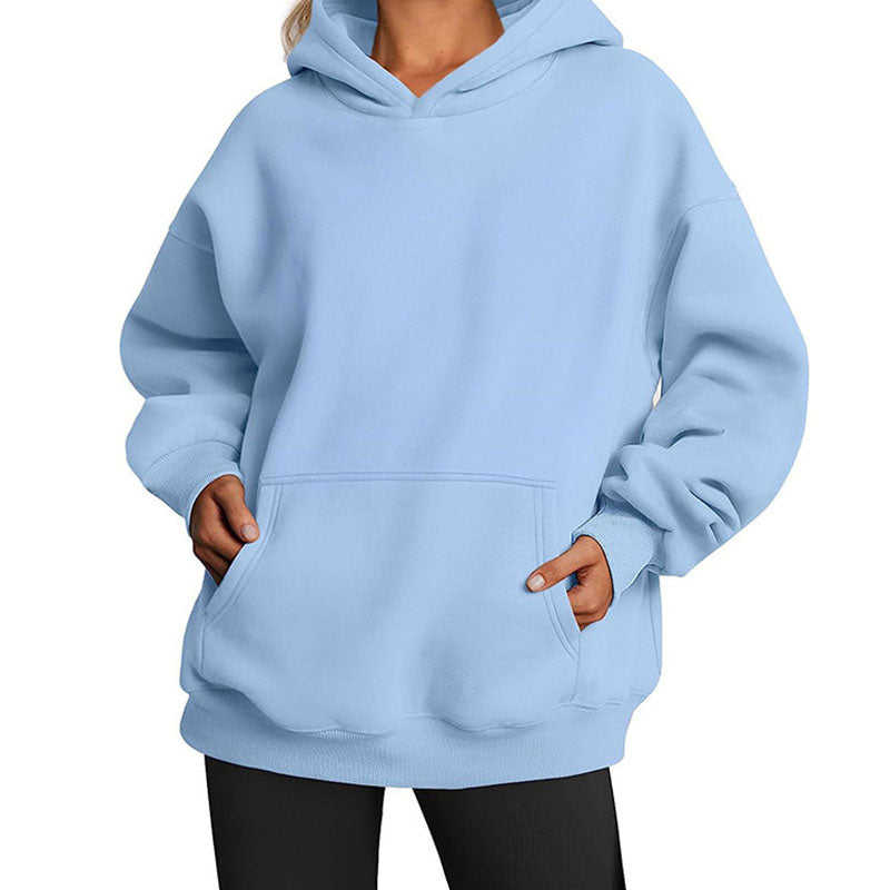 Pockets Drop-Sleeve Hoodie
