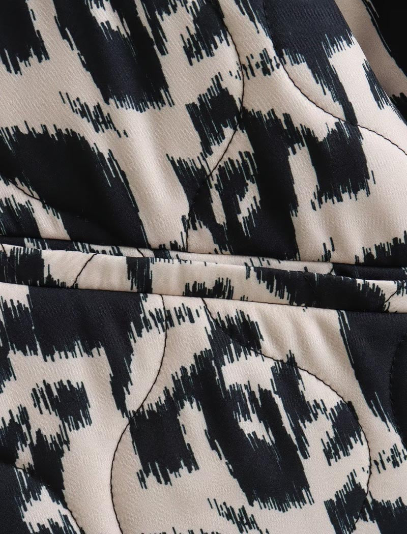 Quilted Graphic Jacket