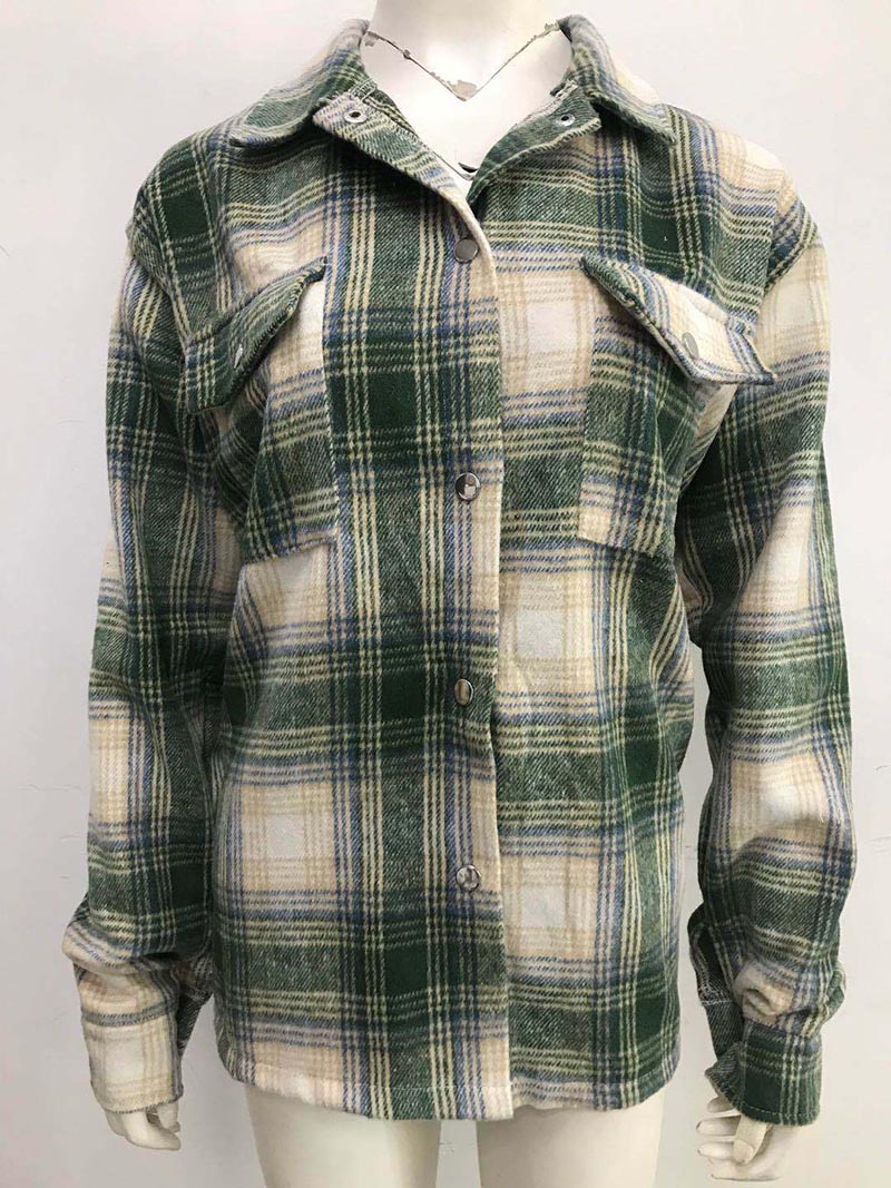 Plaid Button-Up Shacket