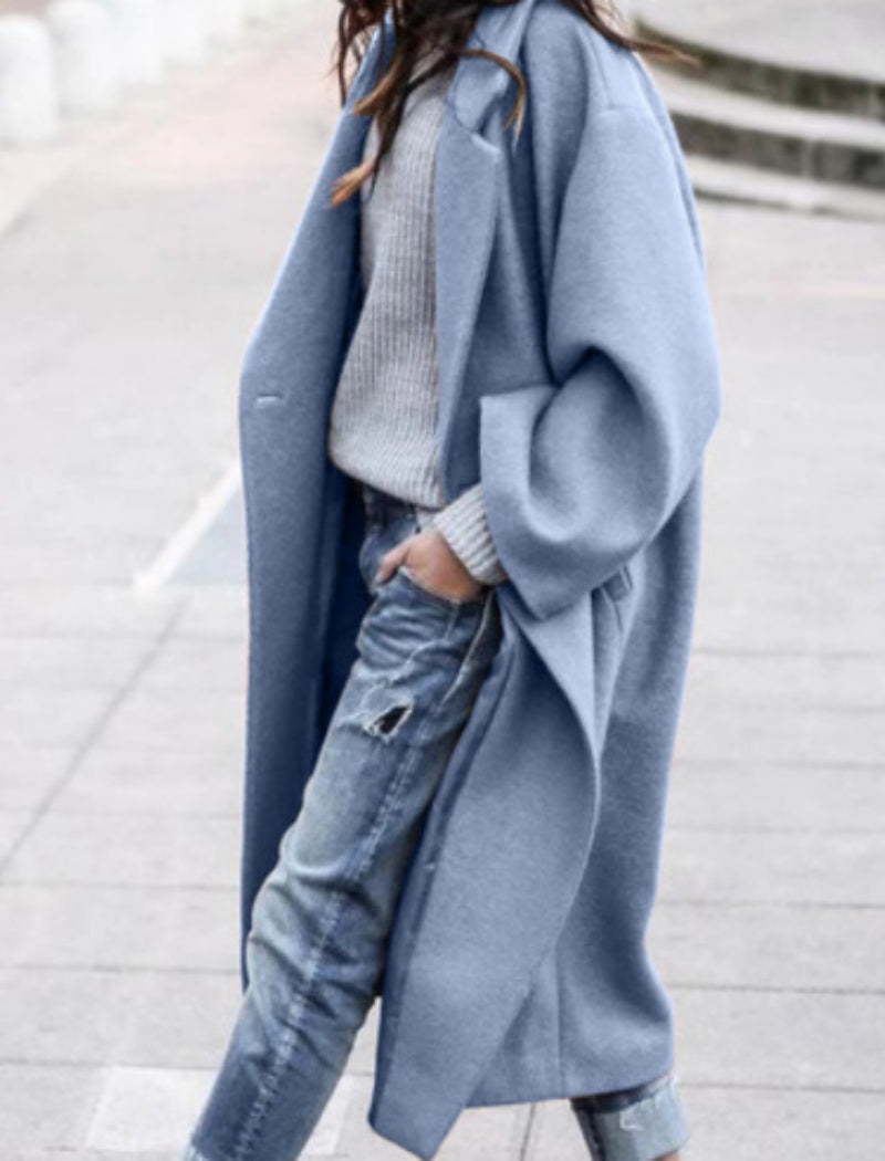 Casual Solid Coat with Loose Fit