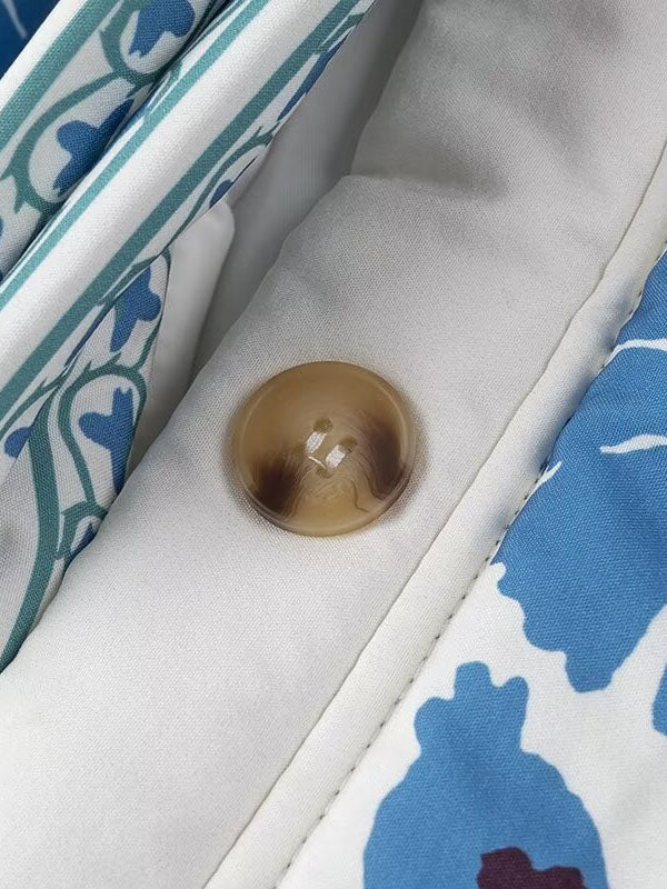 Floral Belted Quilted Jacket