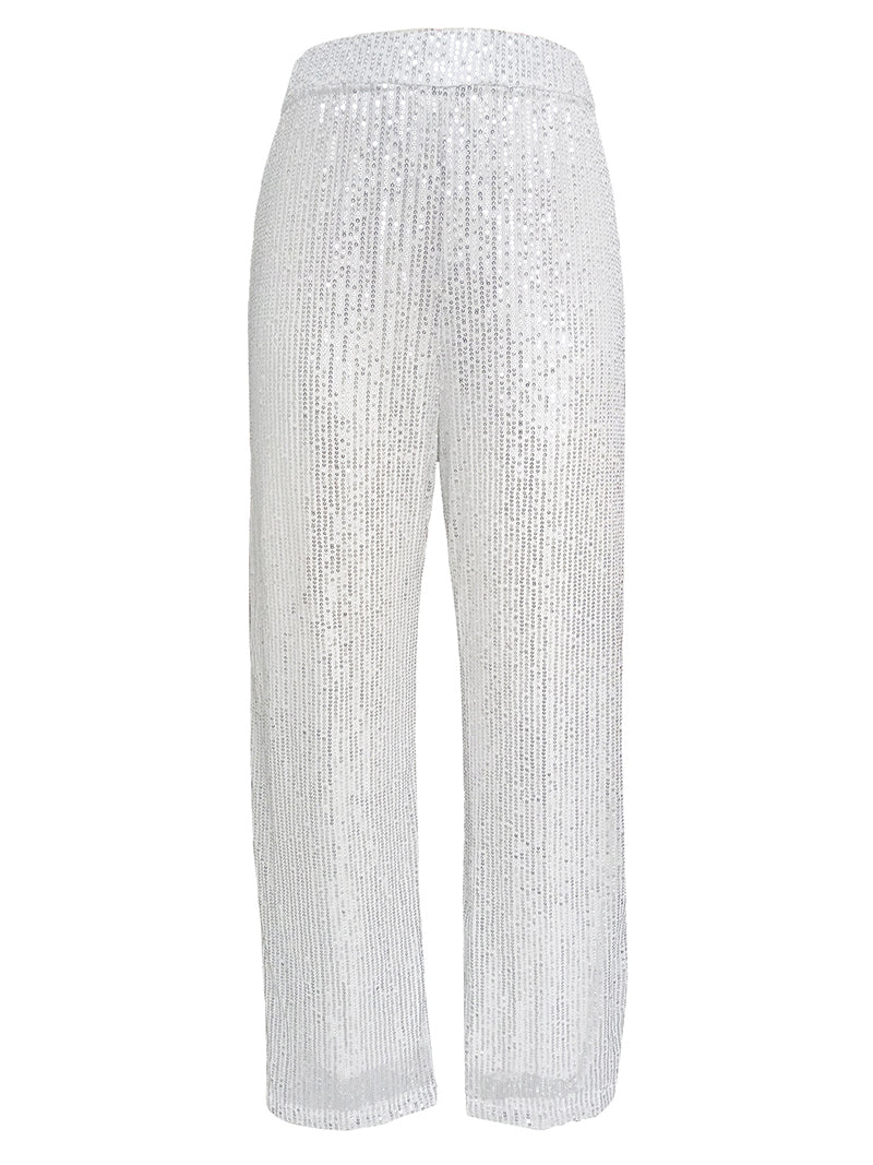 Sequin Wide-Leg Pants