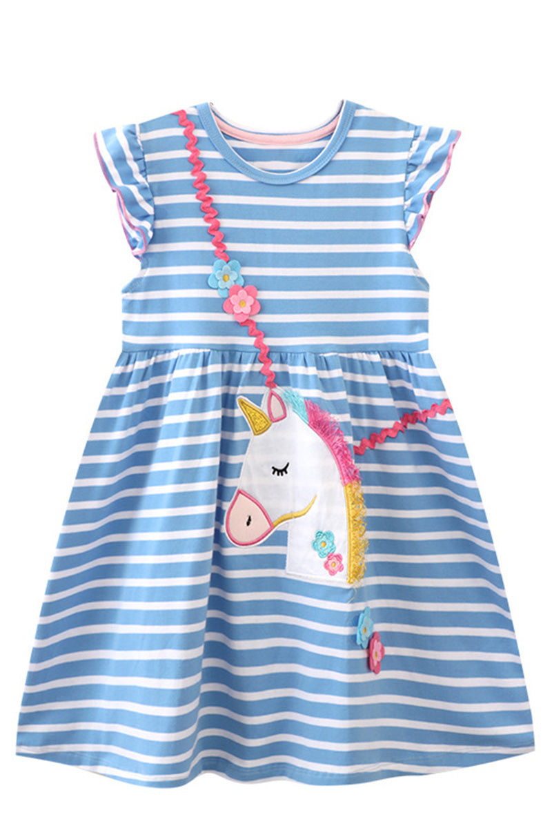 Striped Unicorn Dress (Kids)