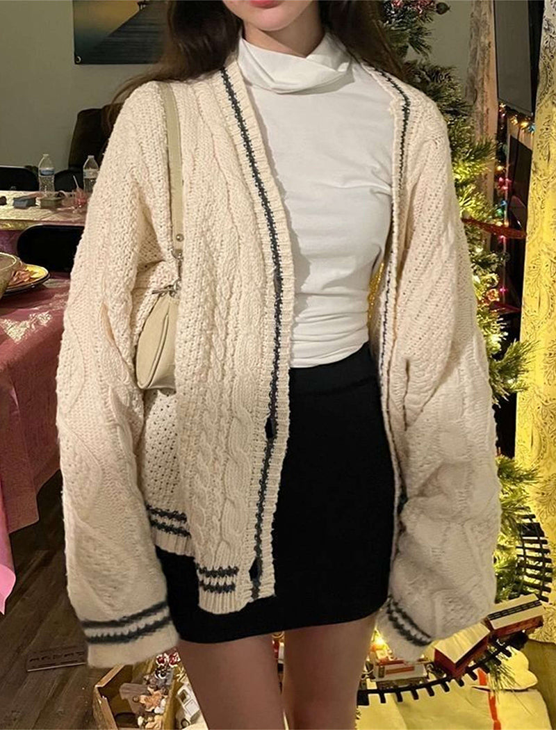Star Cable Knit Cardigan