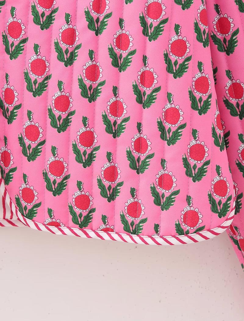 Floral Print V-Neck Jacket