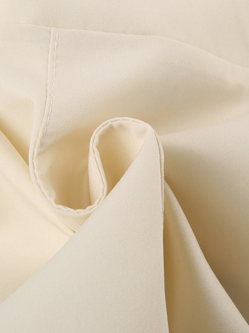 Layered Buttoned High-Rise Shorts