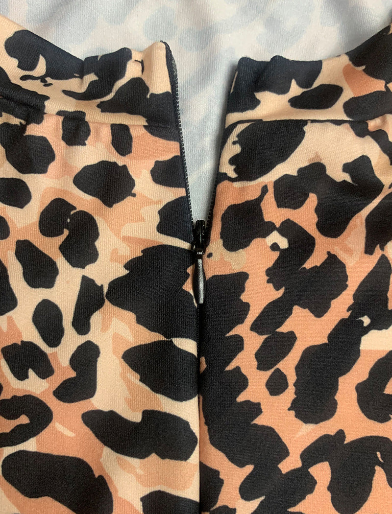 Long-Sleeve Leopard Print Bodysuit
