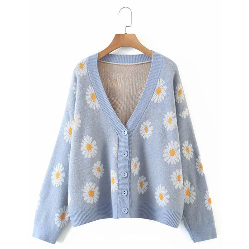 Floral Button-Up Cardigan