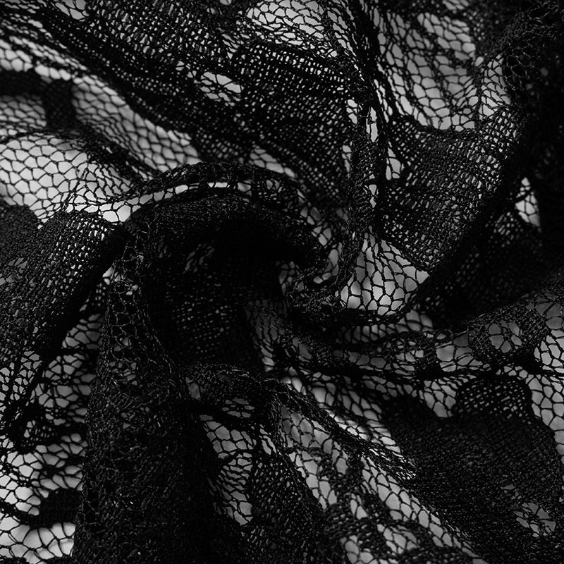 Sheer Lace Bell-Bottom Pants