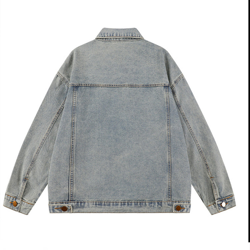 Oversized Button-Up Denim Jacket