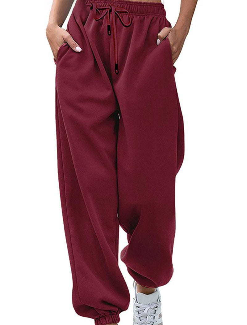 Elastic Waist Loose Fit Jogger Pants