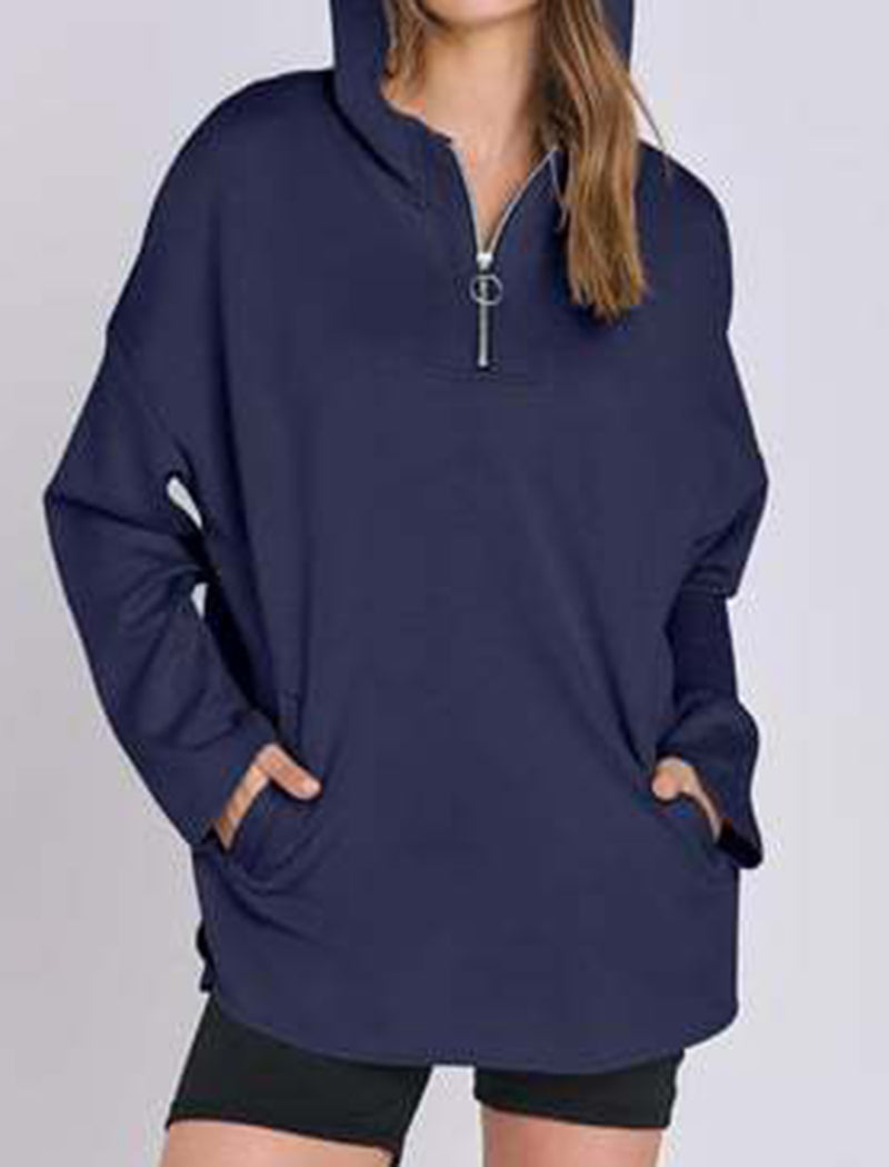 Half-Zip Hooded Top