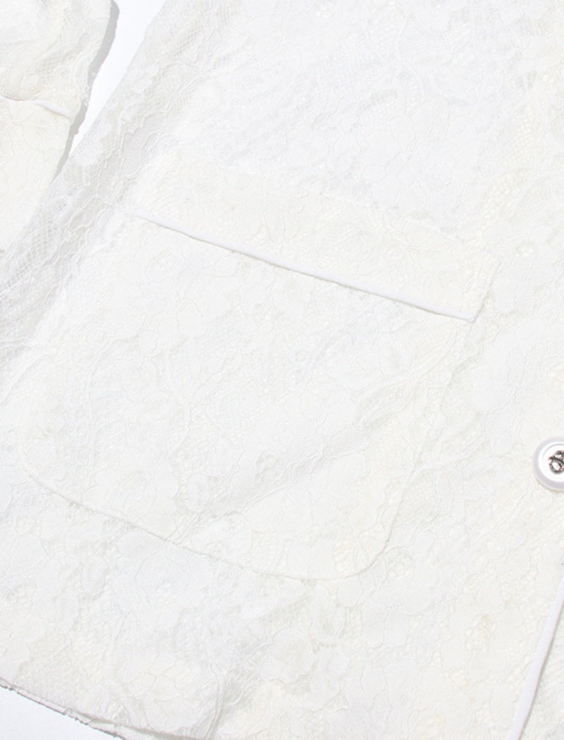 Lace Top and Wide-Leg Pant Set