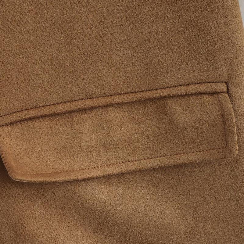 Oversized Faux Suede Blazer