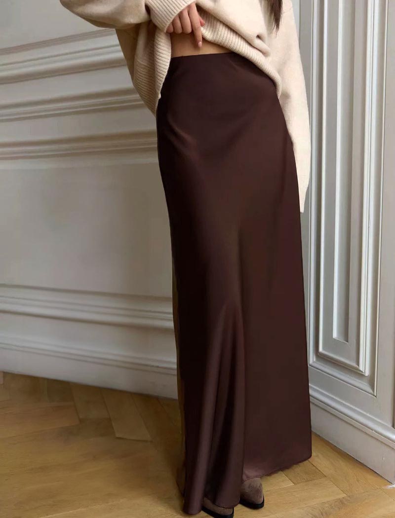 Satin Mermaid Maxi Skirt