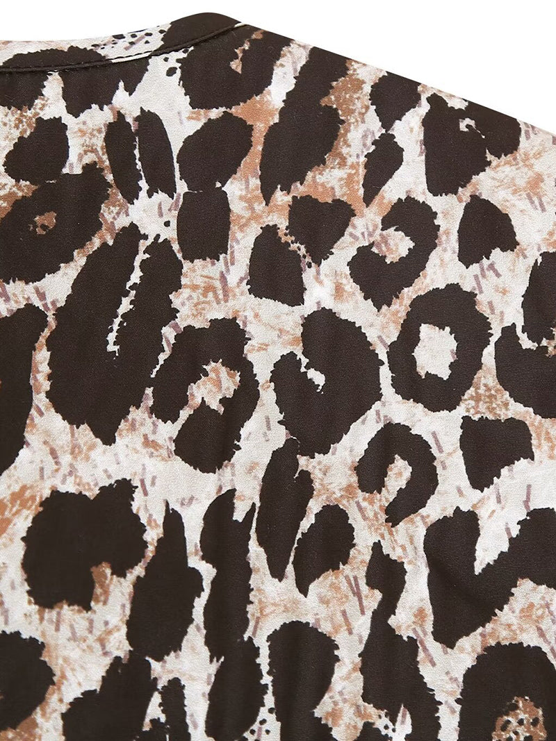 Leopard Print Tie-Front Vest