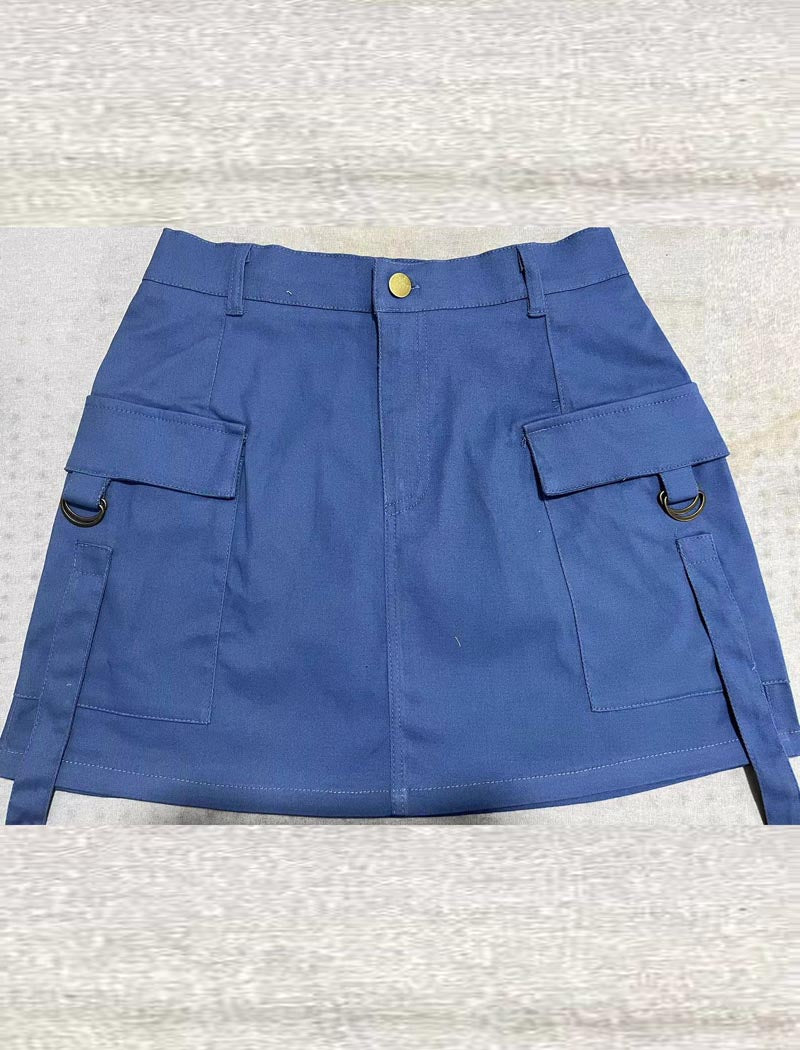 Low-Rise Cargo Pocket Mini Skirt