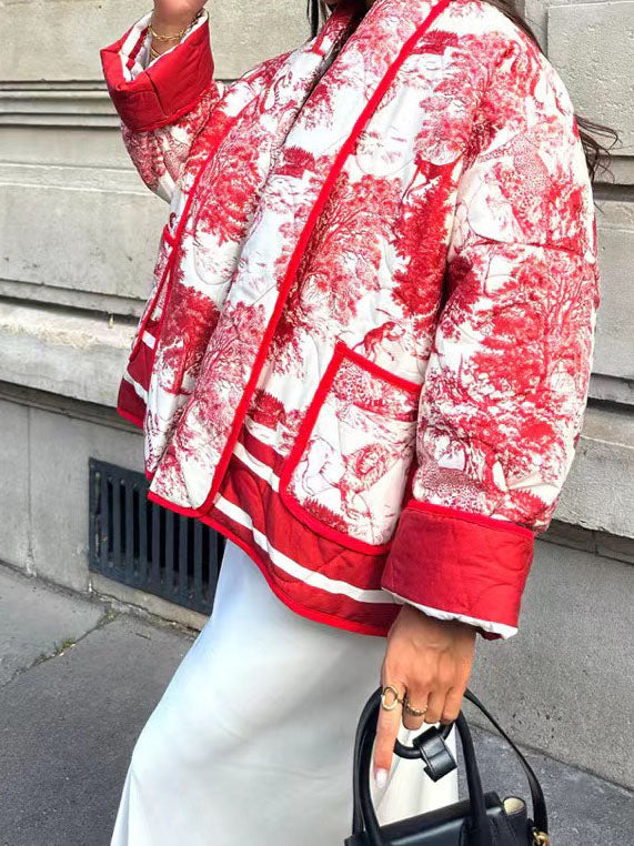 Graphic Quilted Coat