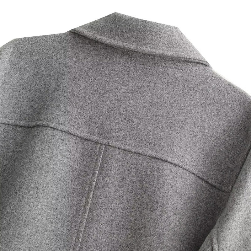 Collared Coat with Large Pockets