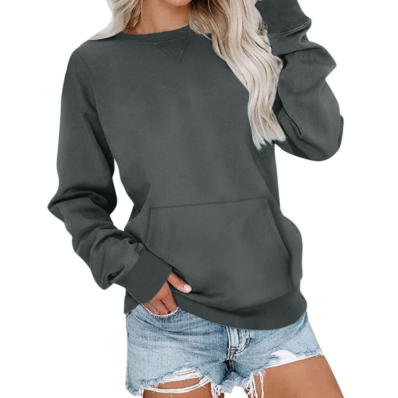 Crew Neck Loose Long Sleeve Top