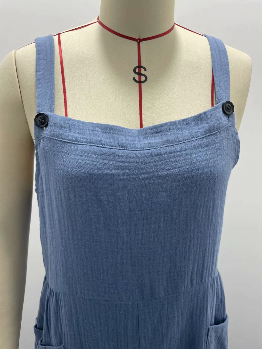 Wide-Leg Pockets Romper