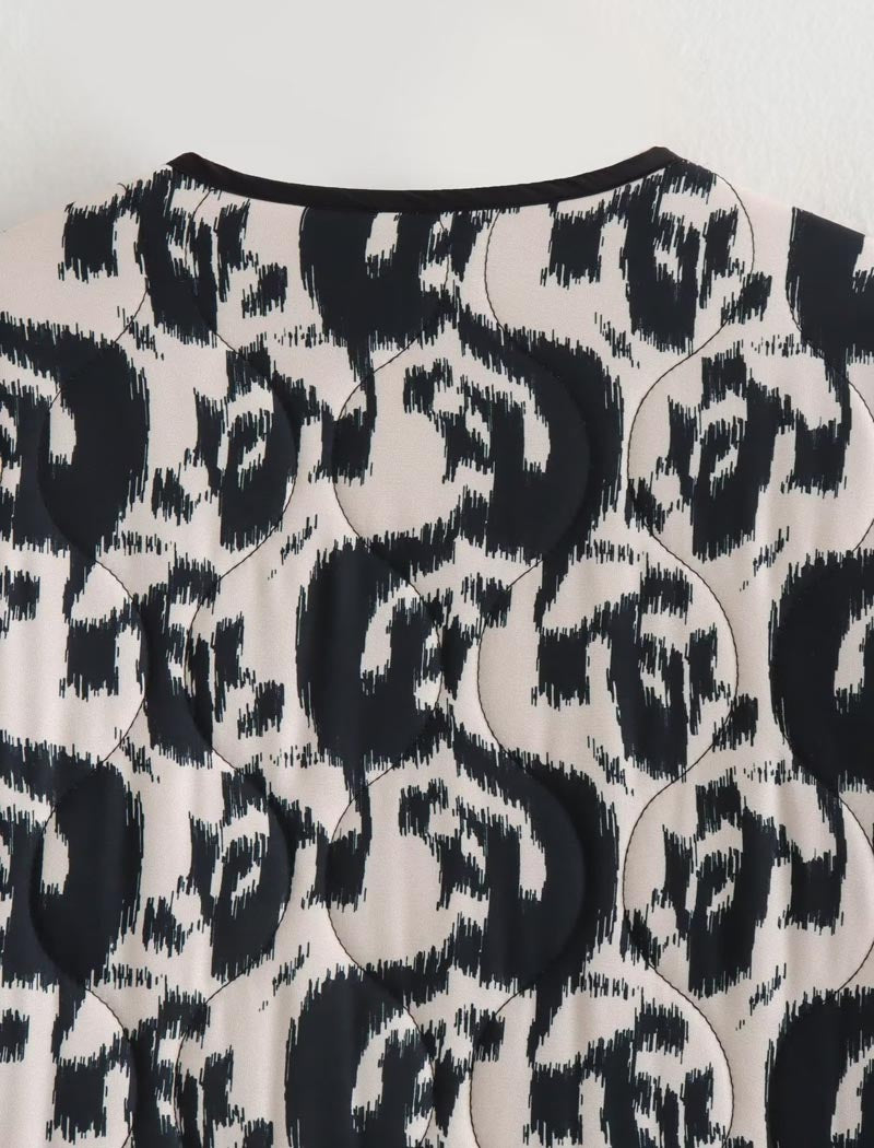 Quilted Graphic Jacket