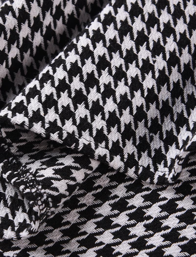 Belted Houndstooth Cape